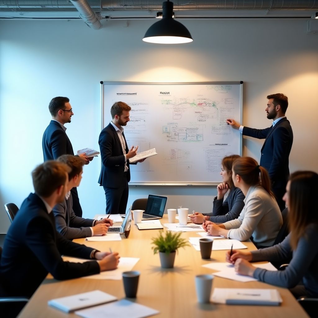 Taller de estrategia con un cliente.