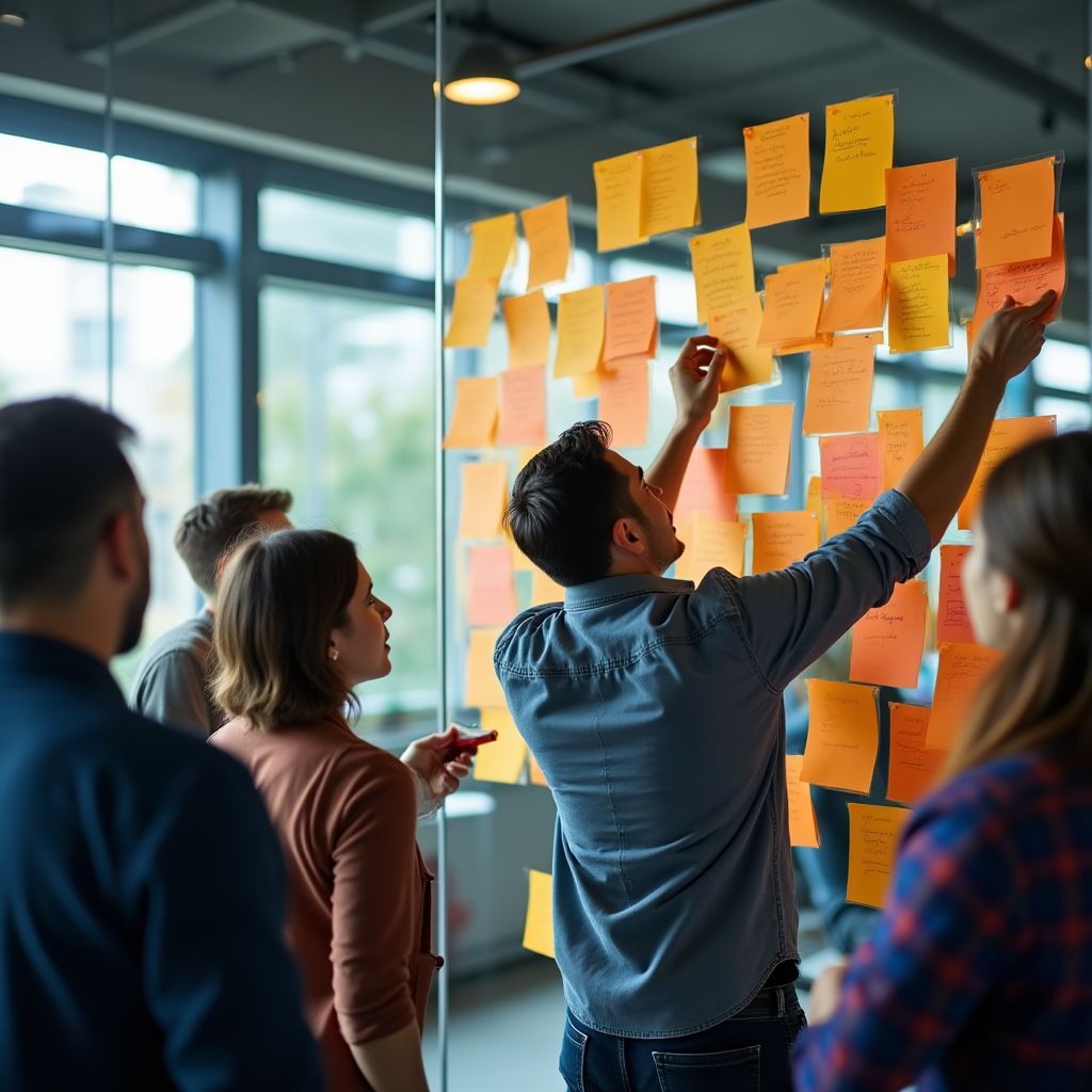 Sesión de brainstorming intensiva.